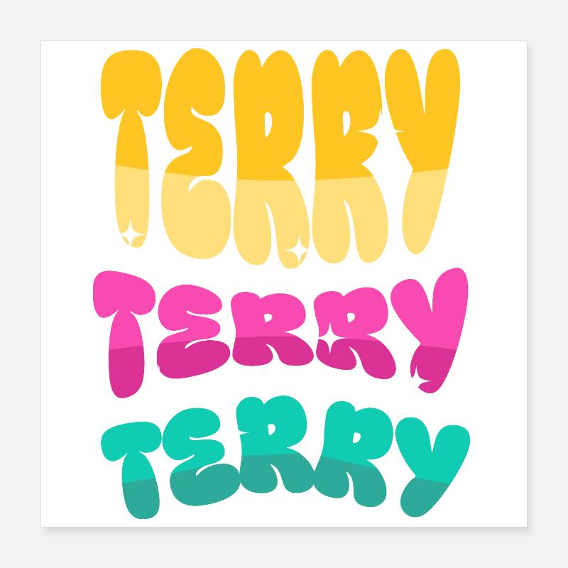 Terry Name Poster 40x40 cm