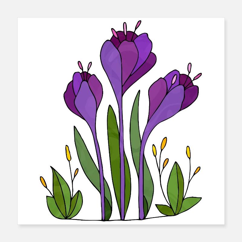 Blumen Poster 16" x 16" (40x40 cm)
