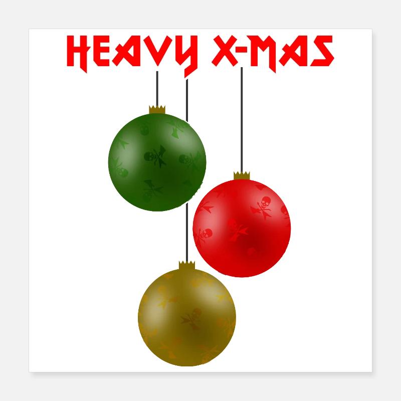 HEAVY X-MAS, traditionnel Poster 40 x 40 cm