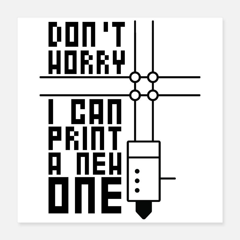 3D Printing 3D Filament 3D Printer Poster 16" x 16" (40x40 cm)