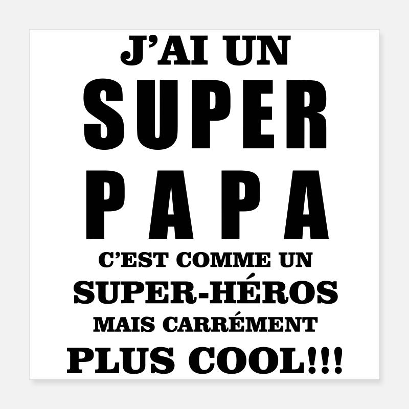 Super papa Poster 40 x 40 cm