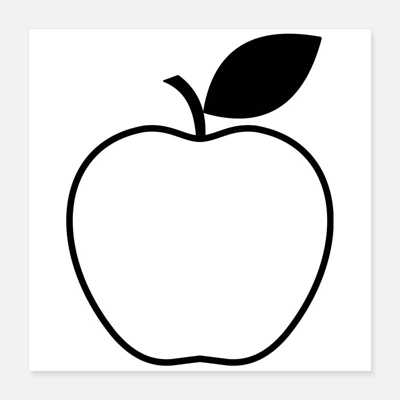 Pomme Fruit Fruit Végétarien Végétalien Idée Cadeau Poster 40 x 40 cm