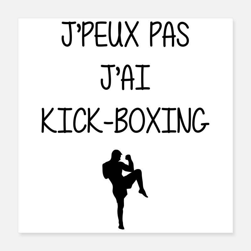 Kickboxen / Kickboxing / Kickboxer / Kick Boxing Poster 40x40 cm