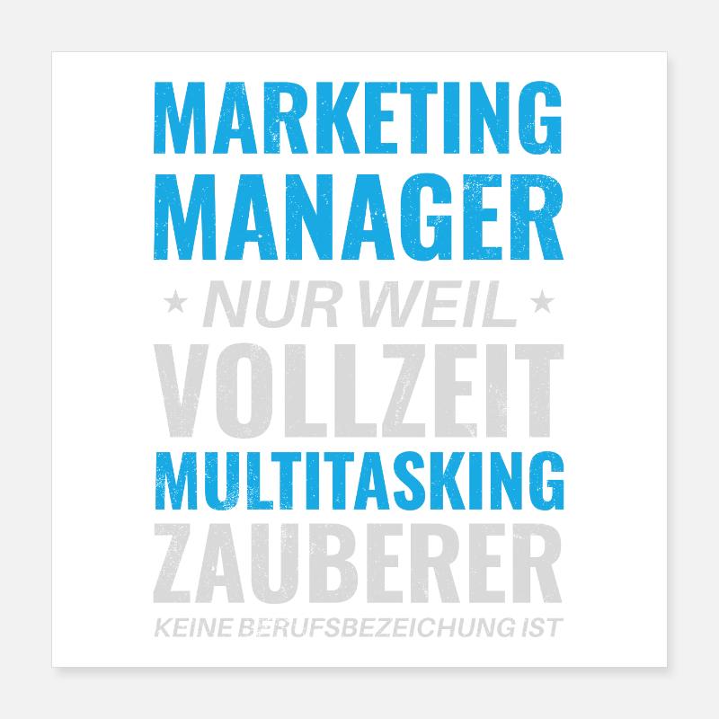Marketing Manager – Multitasking Wizard Poster 16" x 16" (40x40 cm)