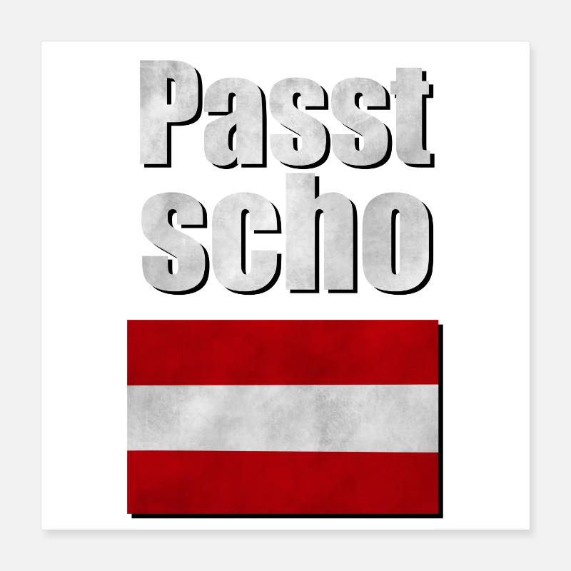 Passt scho Poster 40x40 cm