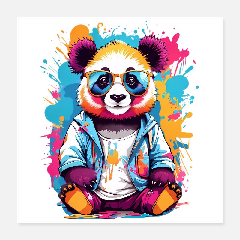 Panda Bär Poster 40x40 cm