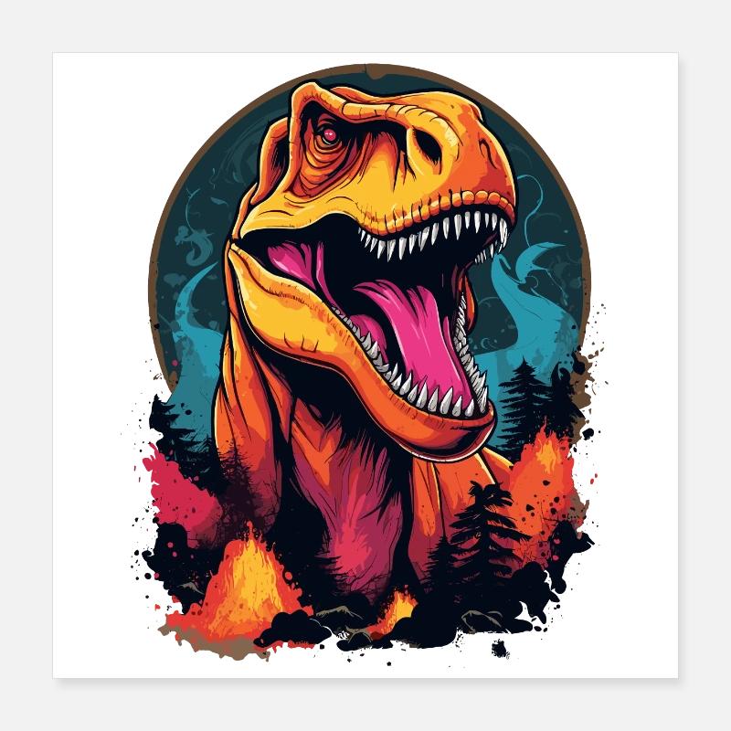 Tyrannosaure Rex Poster 40 x 40 cm