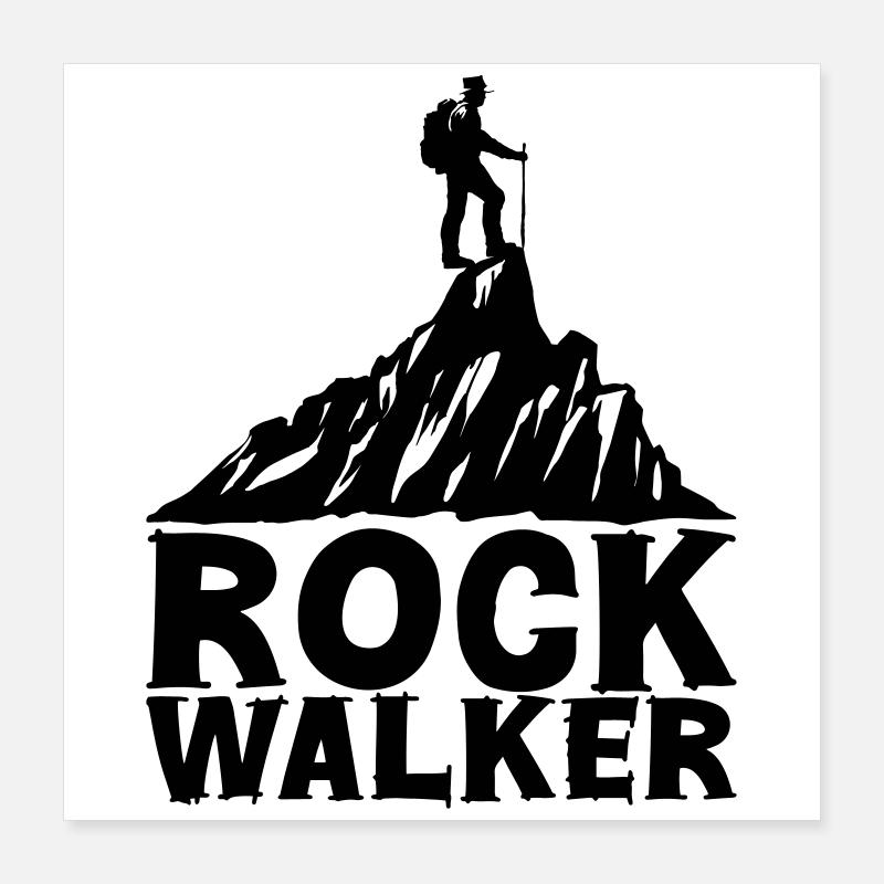Rock Walker [Schwarz] Poster 40x40 cm