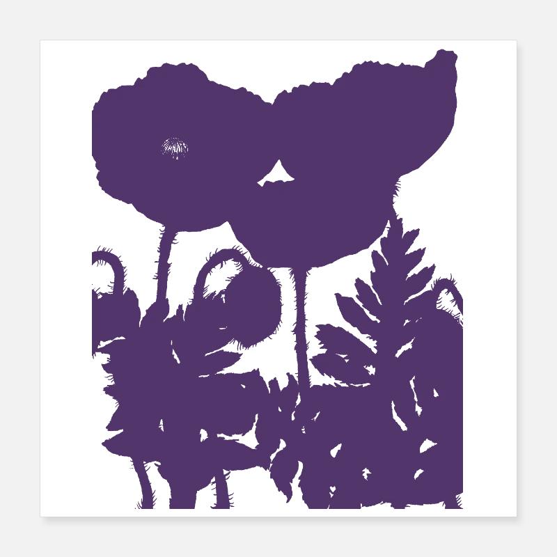 Mohnblumen Poster 40x40 cm