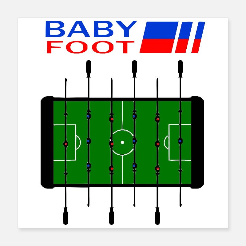 Tischfußball Poster 40x40 cm
