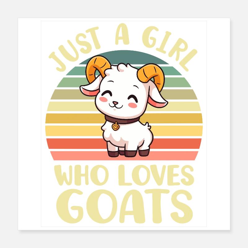 Chèvre Chèvre Poster 40 x 40 cm