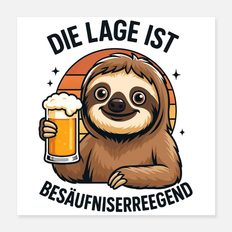 The situation is drunken. Poster 16" x 16" (40x40 cm)