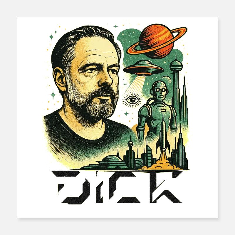 Philip K. Dick Poster 16" x 16" (40x40 cm)