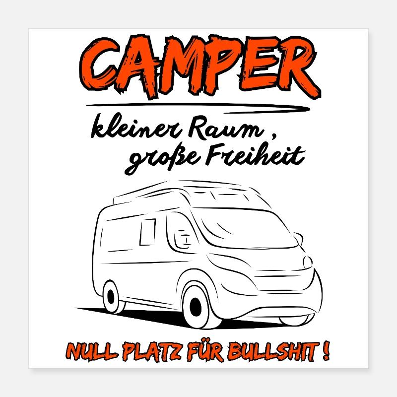 Camping Van Motorhome Saying Poster 16" x 16" (40x40 cm)