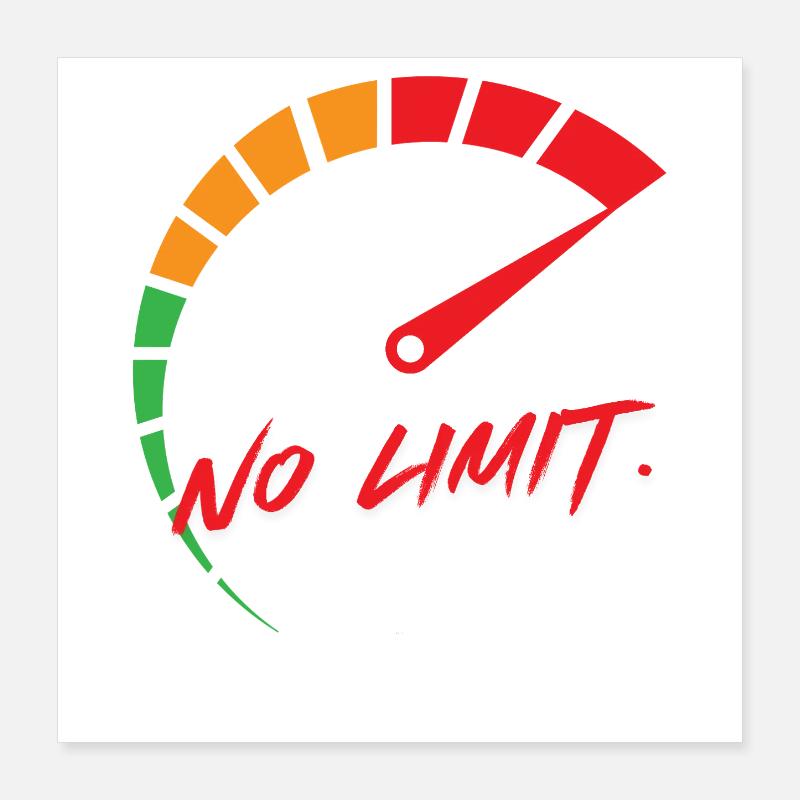 Sans limite : affichage de la vitesse Poster 40 x 40 cm