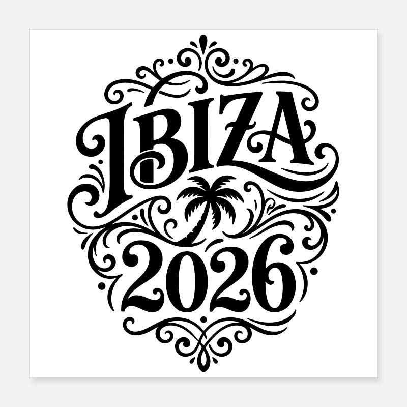 Palmier d’Ibiza 2026 Poster 40 x 40 cm