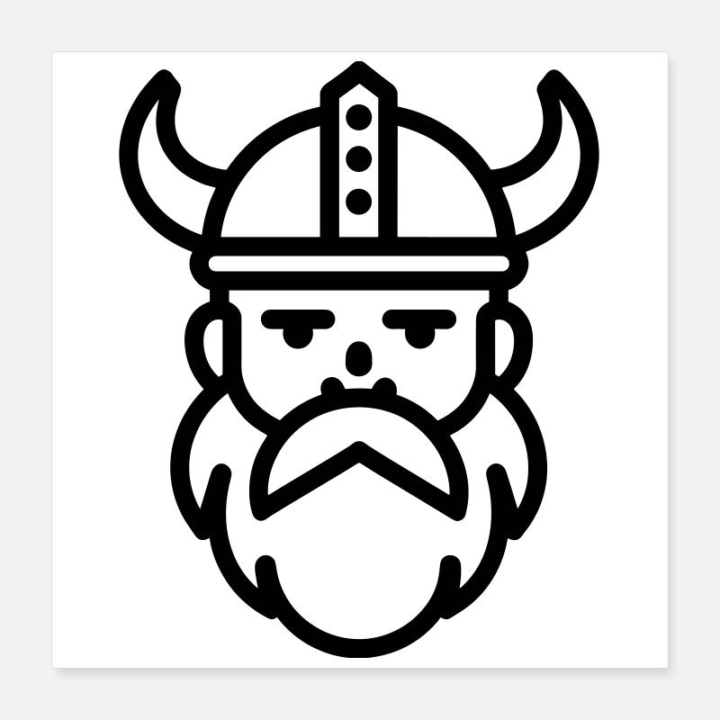 Wikinger Poster 40x40 cm