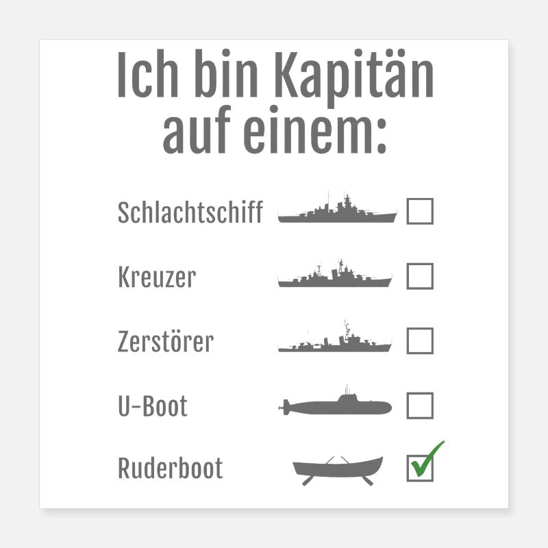 I'm a captain on a ... Poster 16" x 16" (40x40 cm)