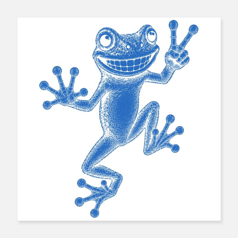 Laubfrosch Poster 40x40 cm