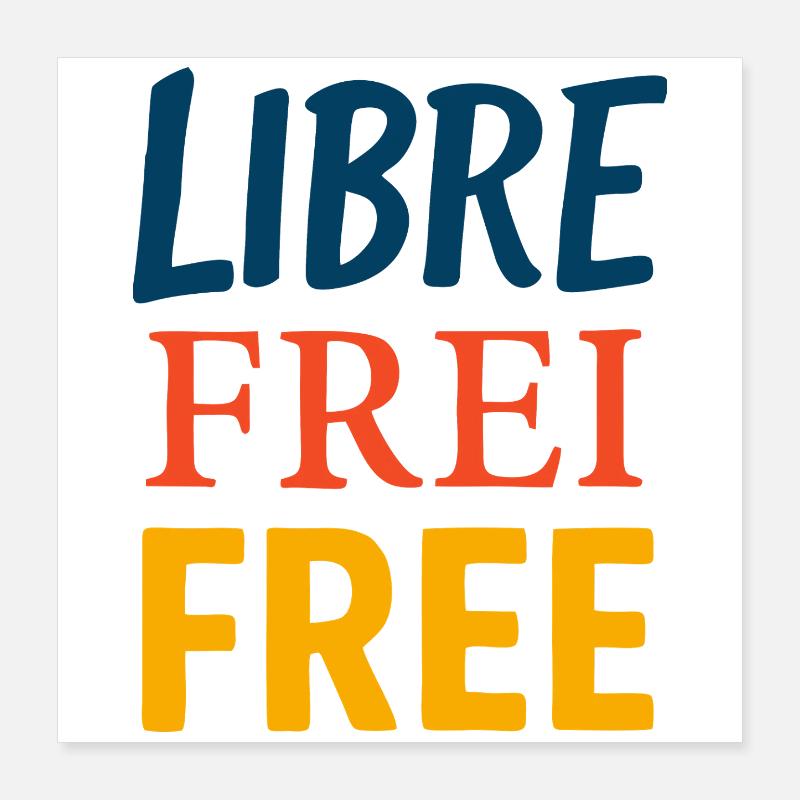 Libre Poster 40x40 cm