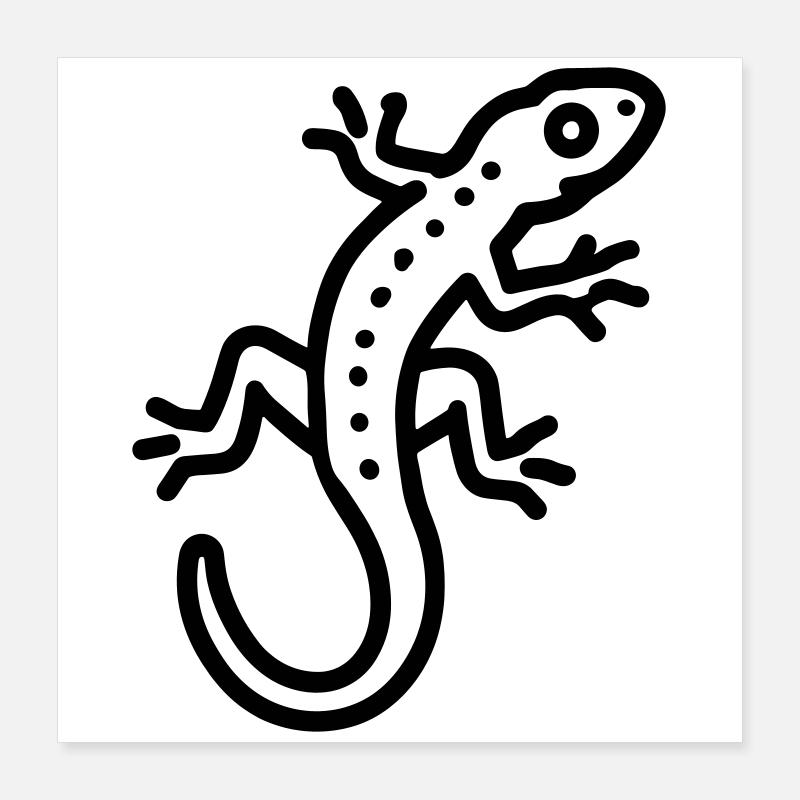 lézard Poster 40 x 40 cm