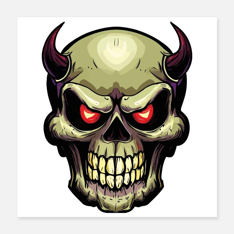 Crâne Poster 40 x 40 cm