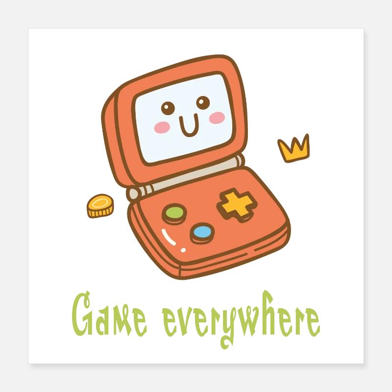 Kawaii Gaming - Süsser Spielspass! Poster 40x40 cm