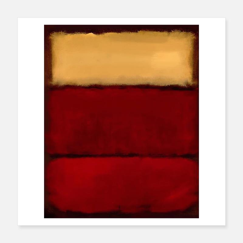 Le style Rothko en couleurs numériques Poster 40 x 40 cm