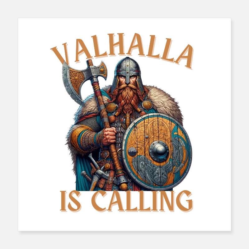 Valhalla is Calling Poster 40x40 cm