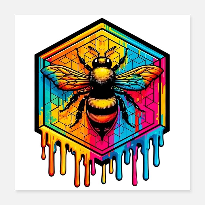 Biene Poster 40x40 cm