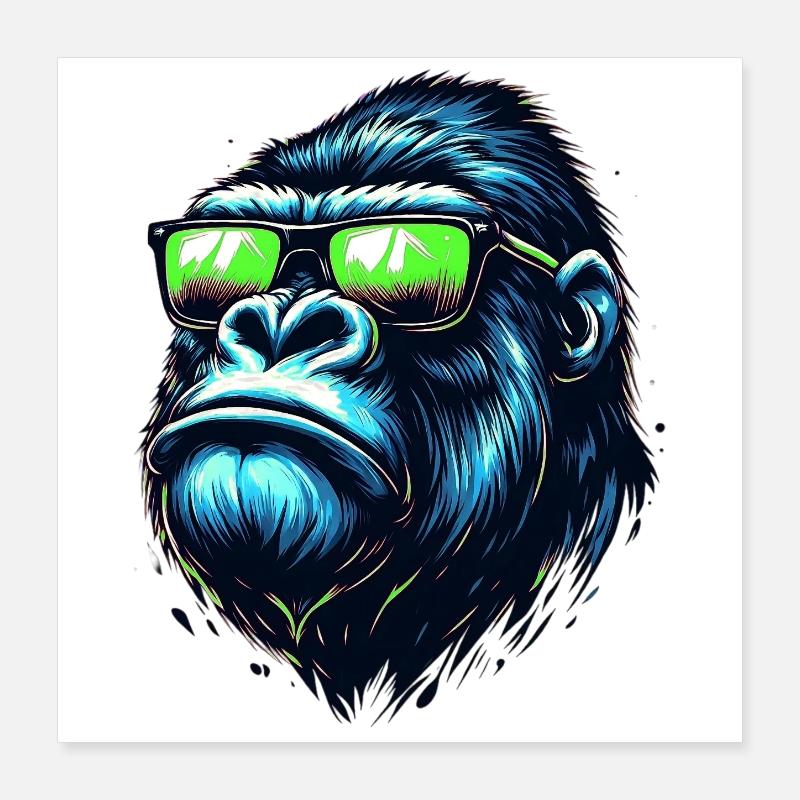 Gorilla Poster 40x40 cm