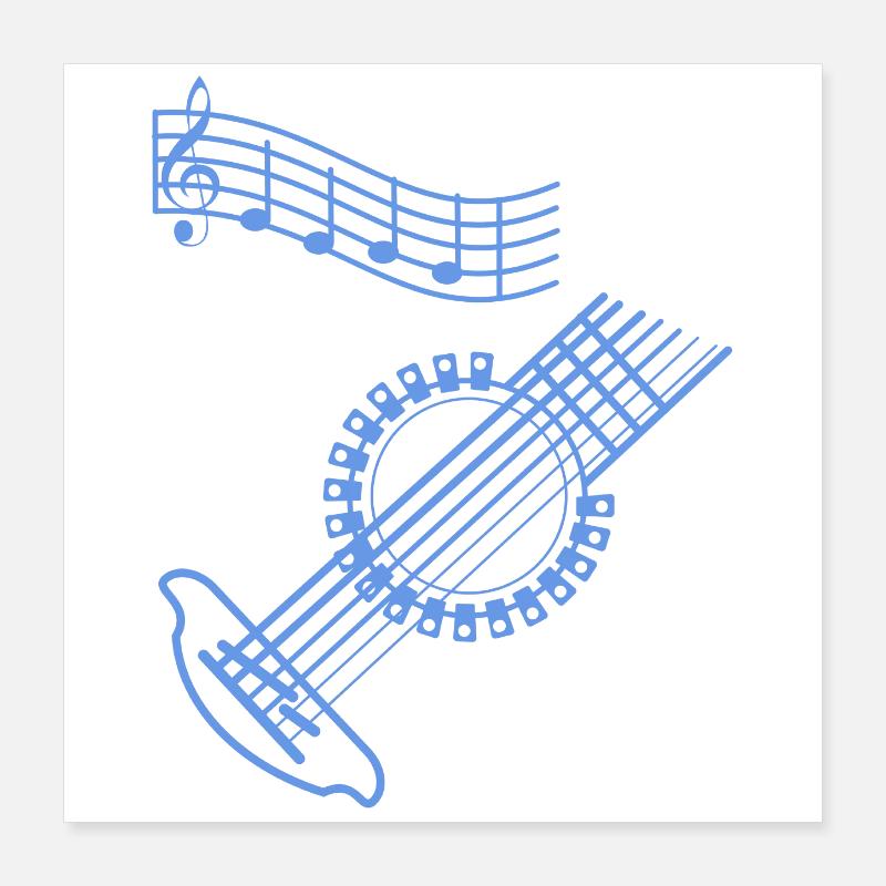 Guitar musician Poster 16" x 16" (40x40 cm)