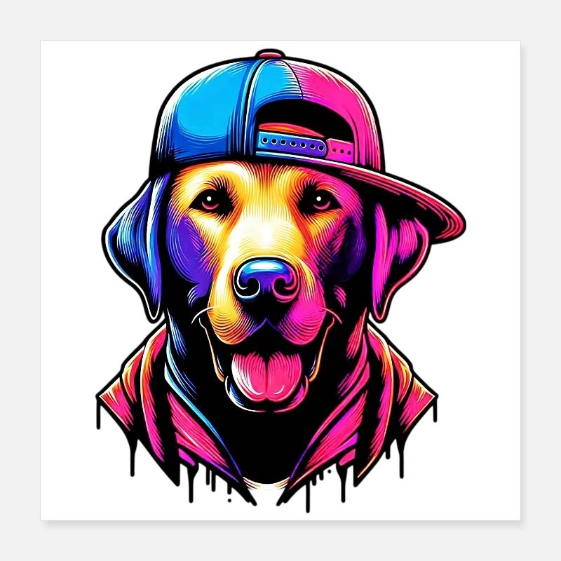Chien Poster 40 x 40 cm