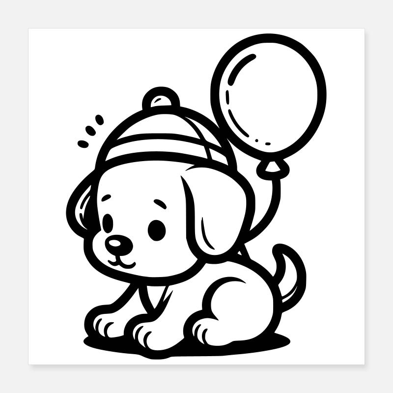 Hundewelpe Poster 40x40 cm