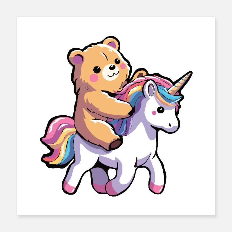 Einhorn Poster 40x40 cm