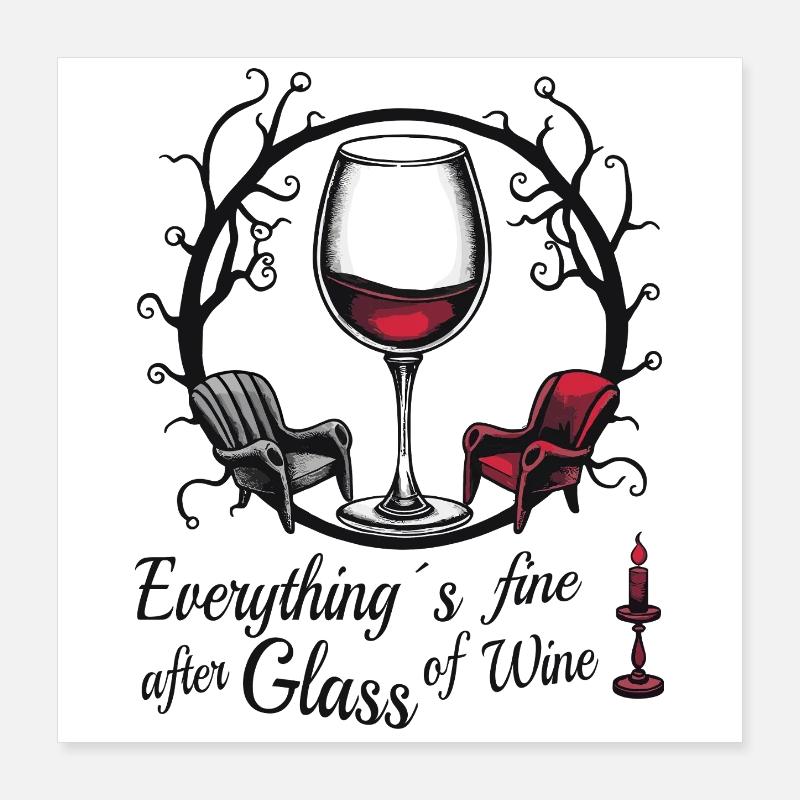 Wine enthusiasts Poster 16" x 16" (40x40 cm)