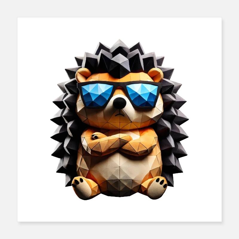 Cooler Igel Poster 40x40 cm