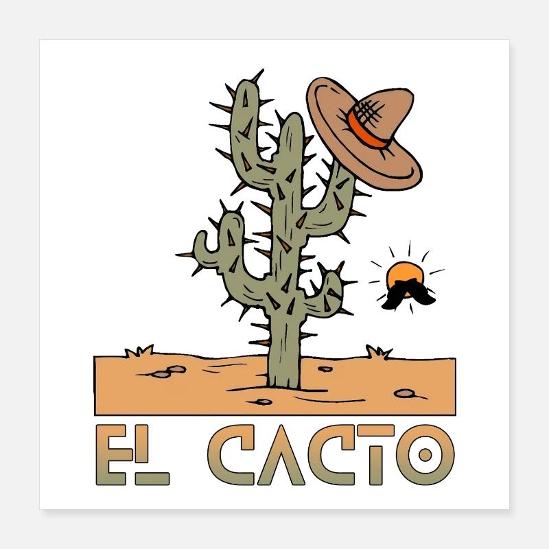 el cacto 2 Poster 40x40 cm