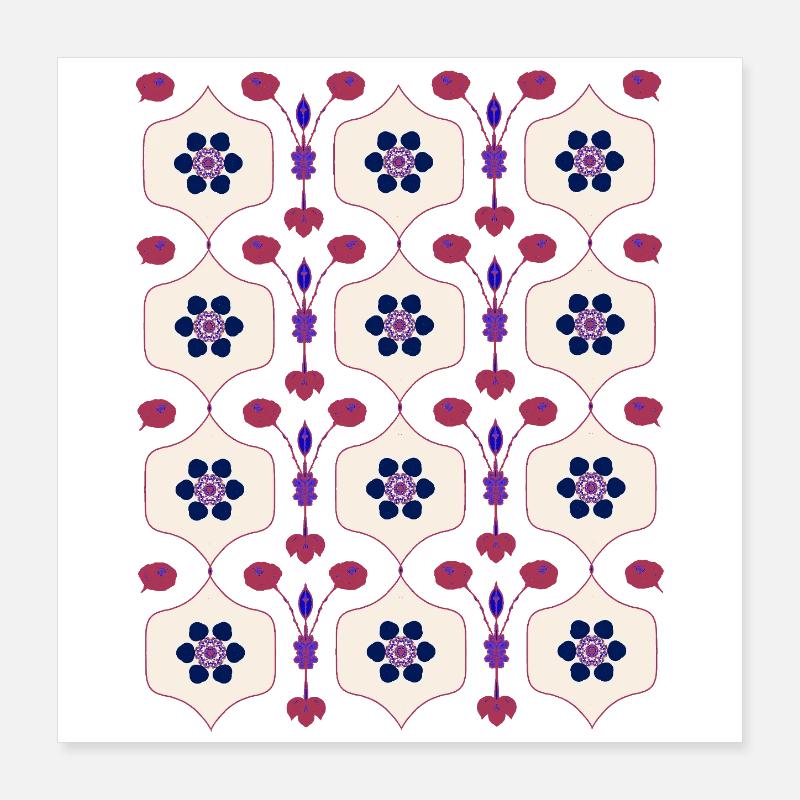 Romance Art Déco Floral Poster 40 x 40 cm
