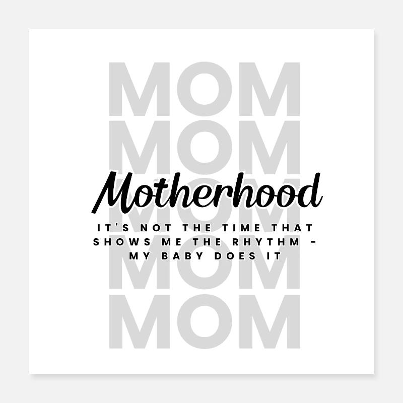 Maternité – Tiny Rebel, Big Feelings Mom Design Poster 40 x 40 cm