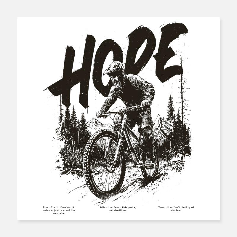 Biker Hope Poster 16" x 16" (40x40 cm)