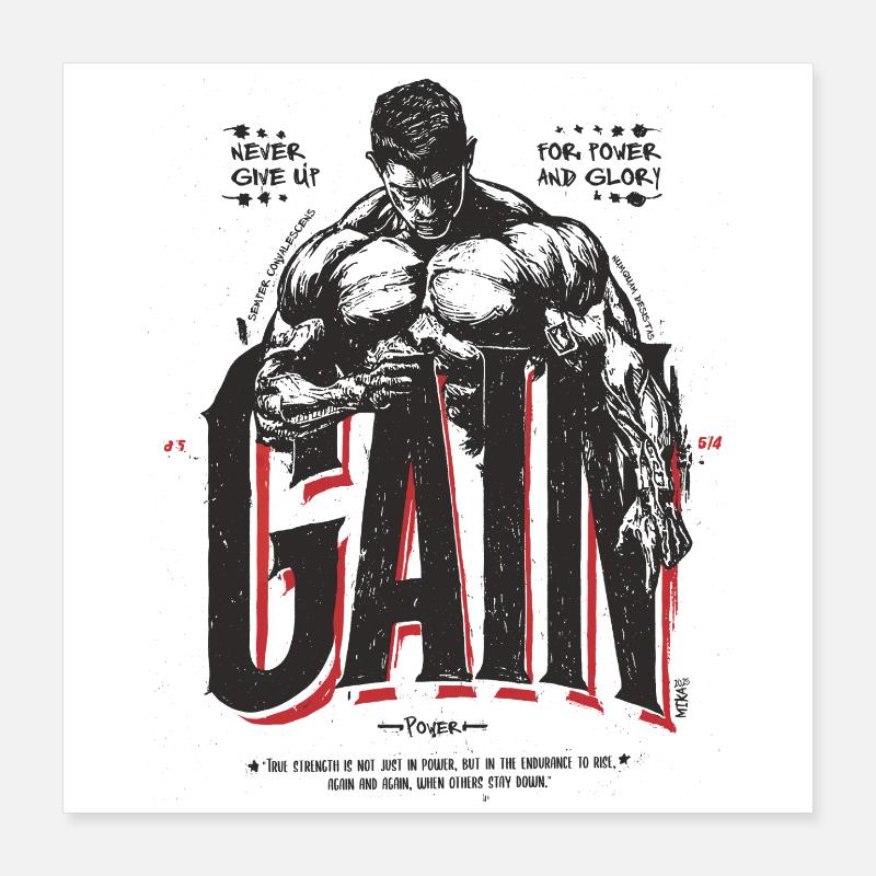 Gain Poster 40x40 cm