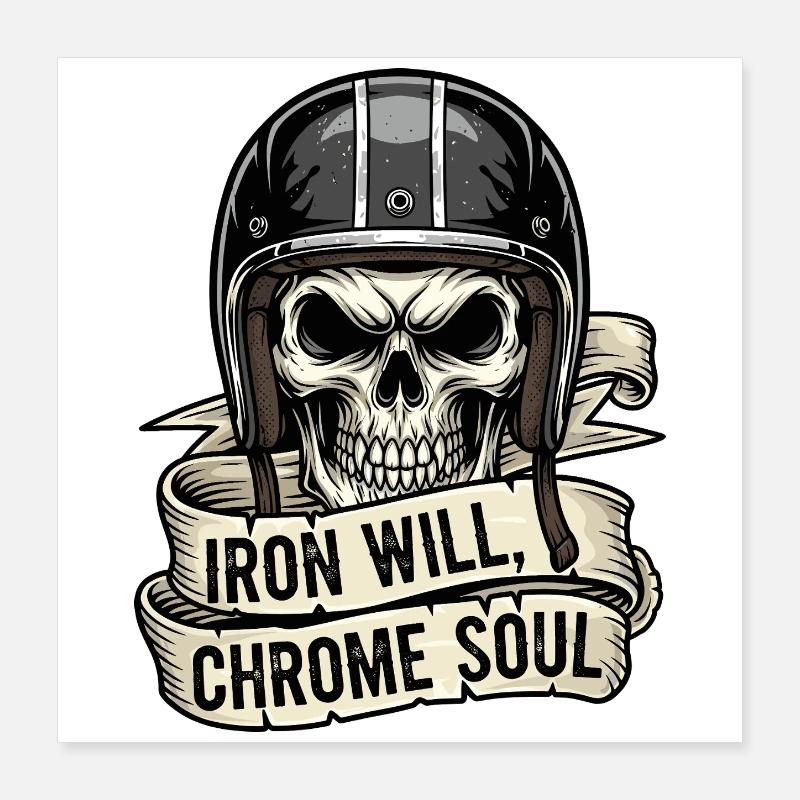 Iron Will, Chrome Soul Poster 40x40 cm