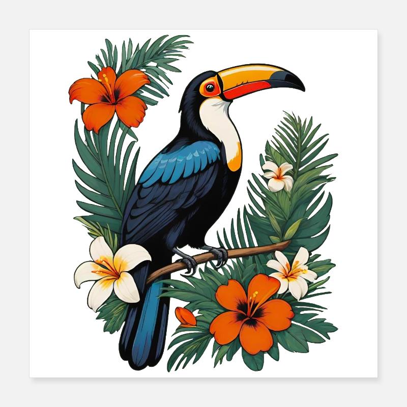 Toucan Poster 40 x 40 cm