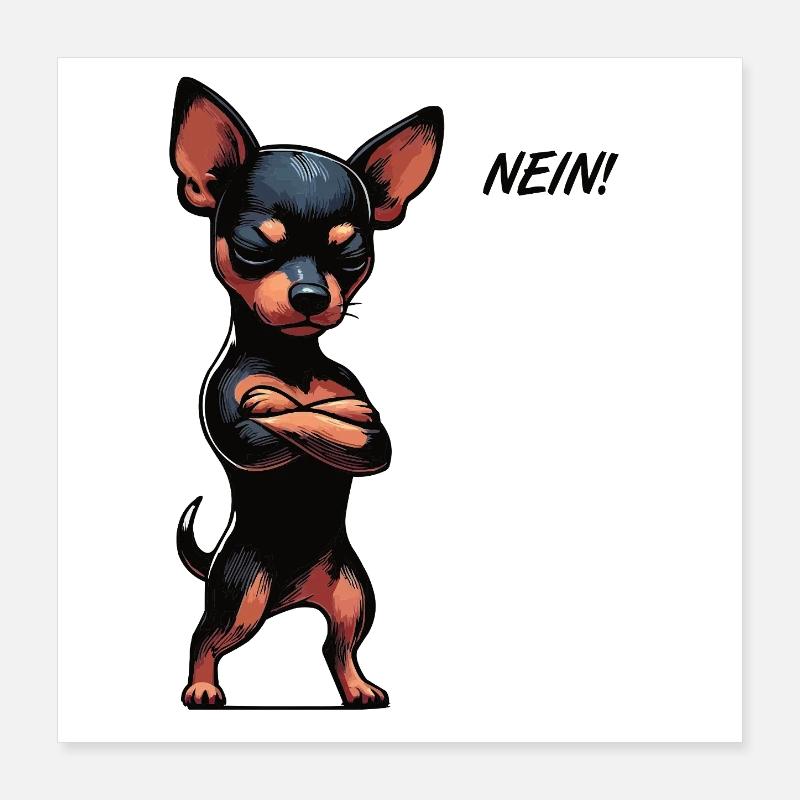 Pas de Pinscher miniature Pinscher Propriétaire de Pinscher Poster 40 x 40 cm