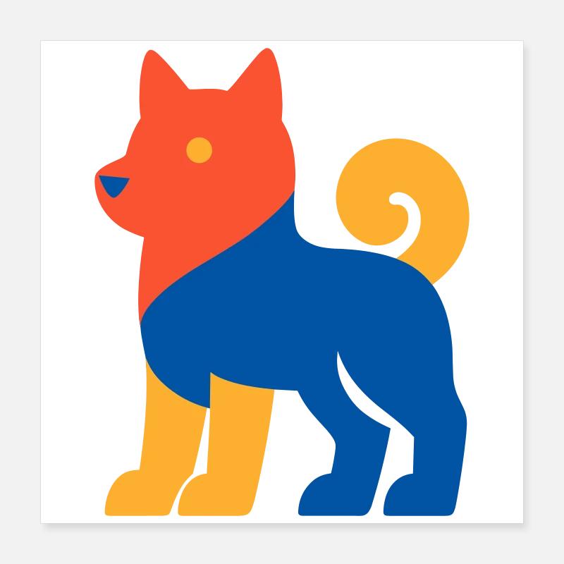 Pop Art Dog Poster 40x40 cm