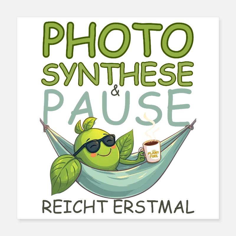 Pause, café, soleil, ça suffit ! Poster 40 x 40 cm