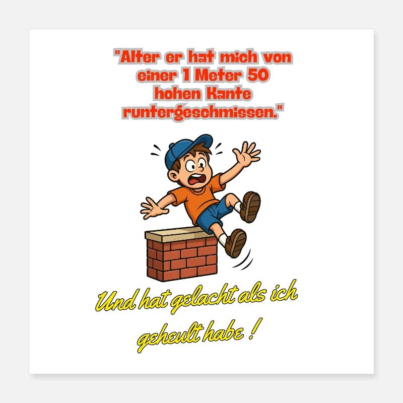 Edge Jump Laugh Flash Poster 16" x 16" (40x40 cm)