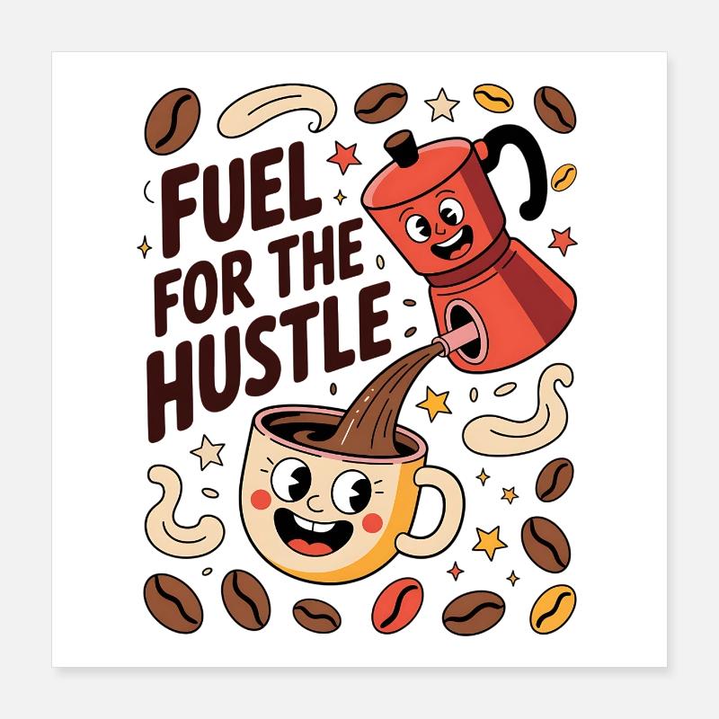 Carburant pour la diligence et la concentration Poster 40 x 40 cm