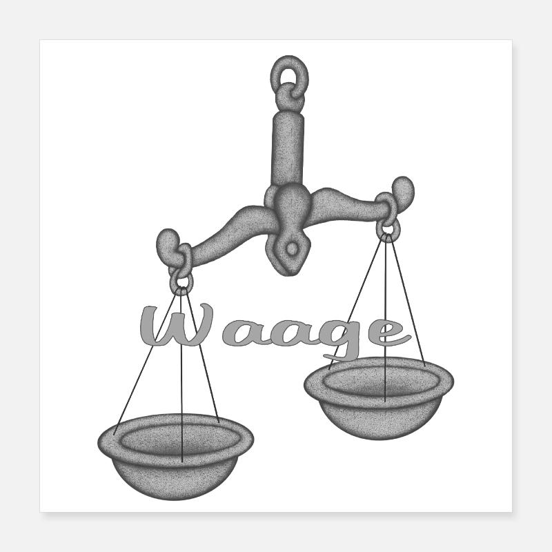 Signe du zodiaque Balance Poster 40 x 40 cm
